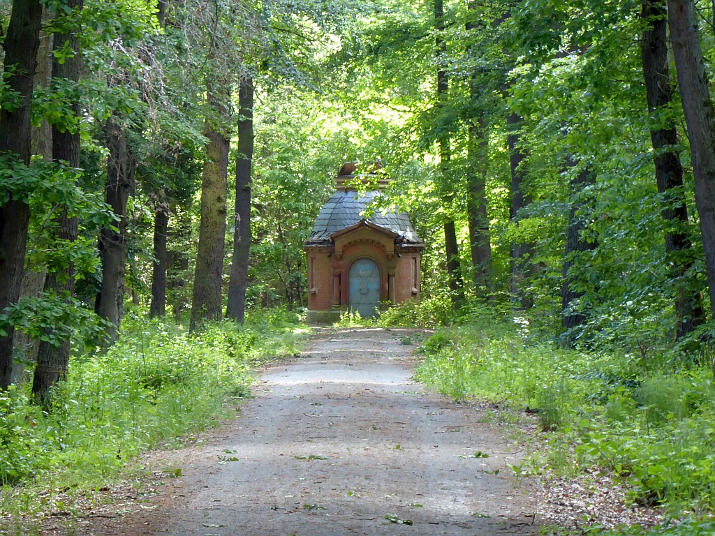 Brunnengebäude am Wasserwerk Hinkelstein, Stadtwald Frankfurt. 