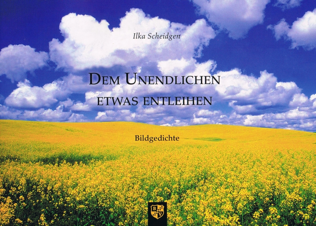 Buchcover von "Dem Unendlichen etwas eintleihen" - Bildgedichte von Ilka Scheidgen