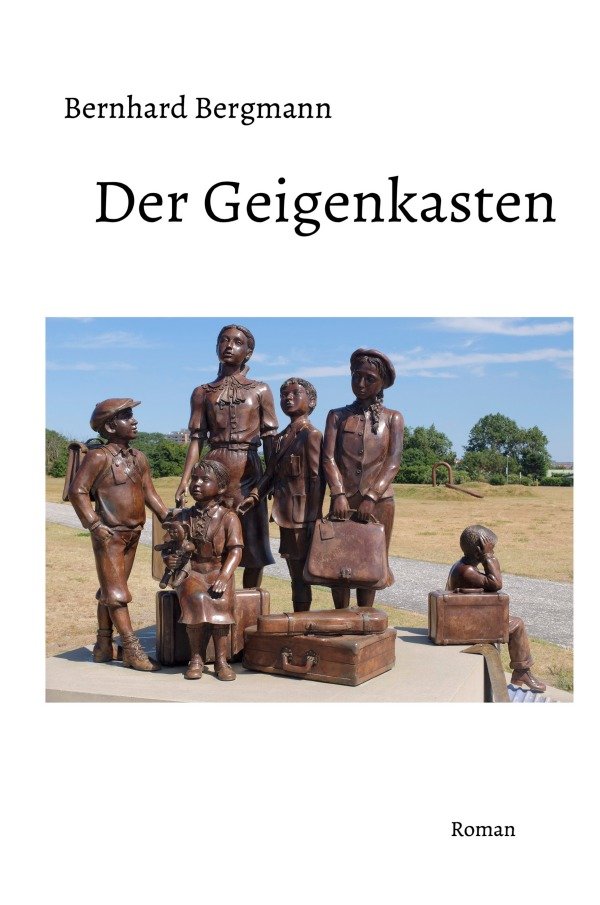 Cover des Romans "Der Geigenkasten" von Bernhard Bergmann - Er handelt von Rebecca Weinberg, die ins Leben entkommen kann. 