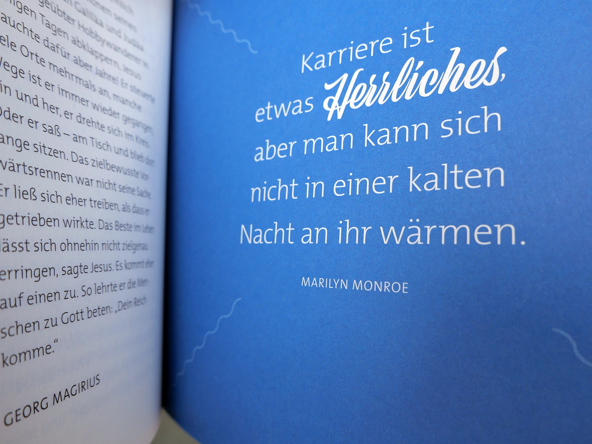 Worte Marilyn Monroes über den Sinn der Karriere